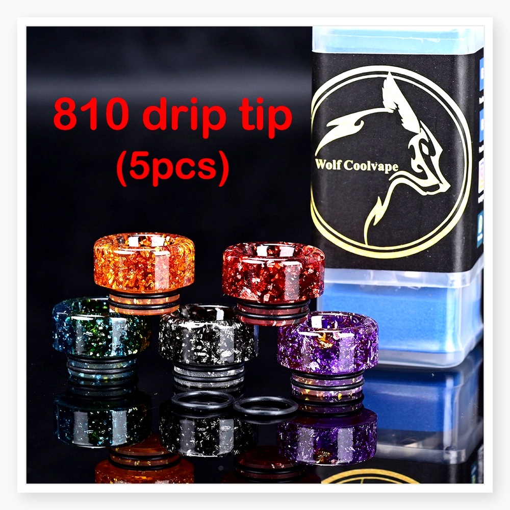 Drip Tip Resin - 5 szt. ustników Wolfcoolvape 810, wykonanych