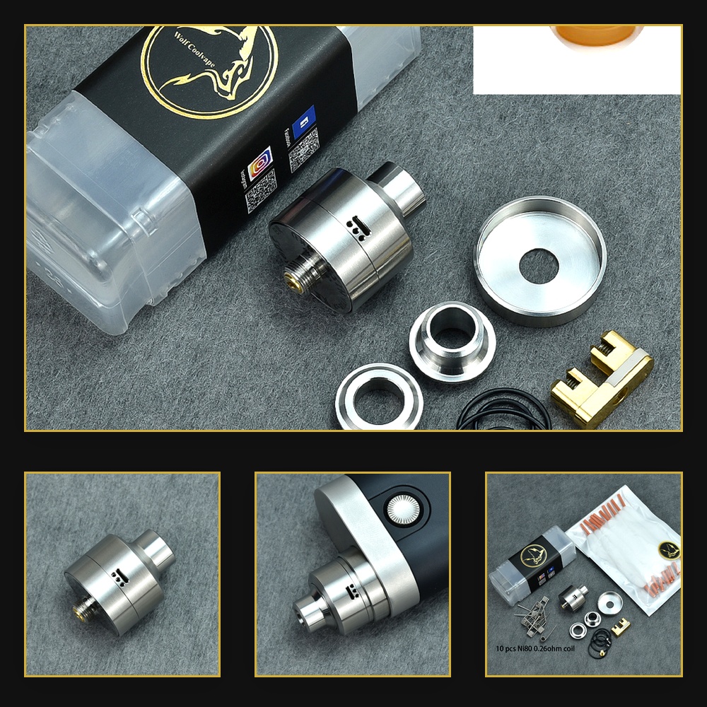 Vape Accessory - Atomizer Wolfcoolvape Nisshoku RDA do MTL