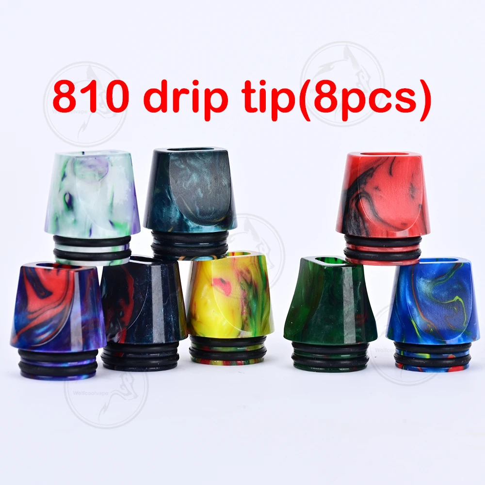 8 szt. Wolfcoolvape Atomizer 8 – Drip Tip Resin recenzja i cena